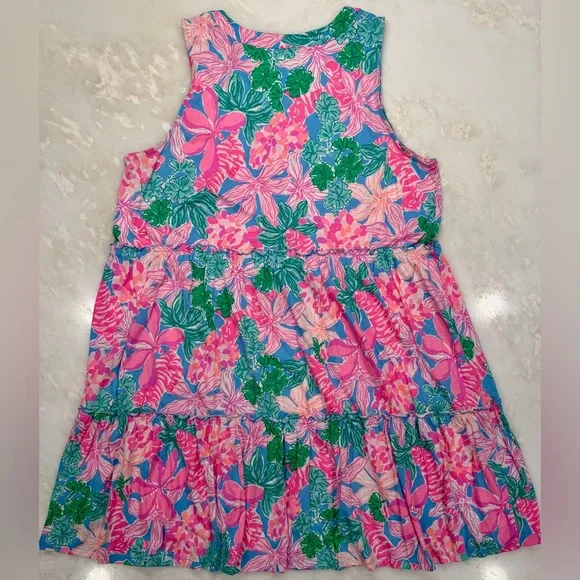 Lilly Pulitzer Lorina V-Neck Dress “Multi Lions Lair” Sz. XXL - Picture 9 of 16